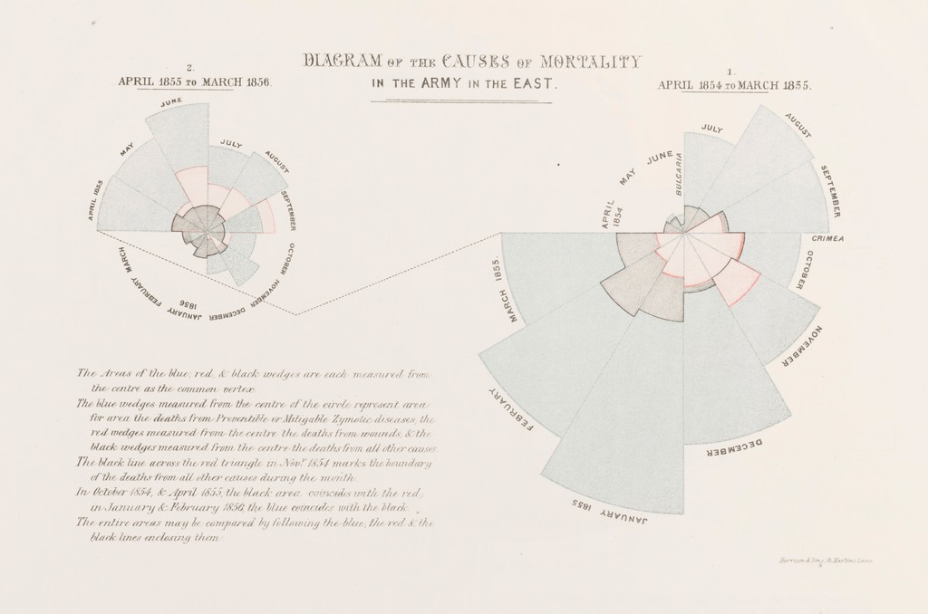 Florence Nightingale diagram of the causes of mortality